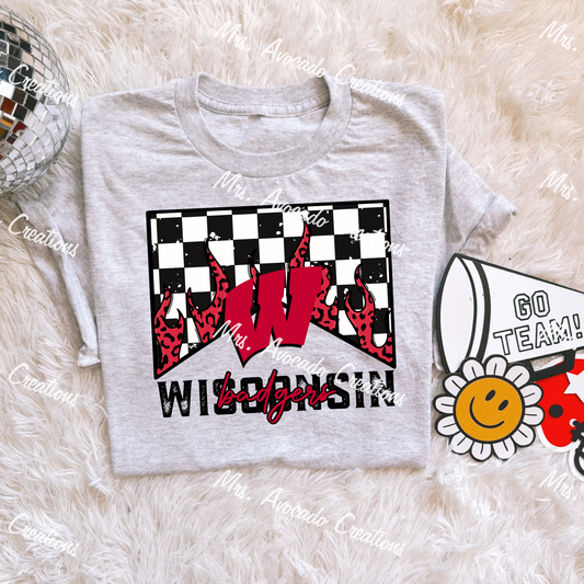 Checkered Flame Wisconsin Badgers