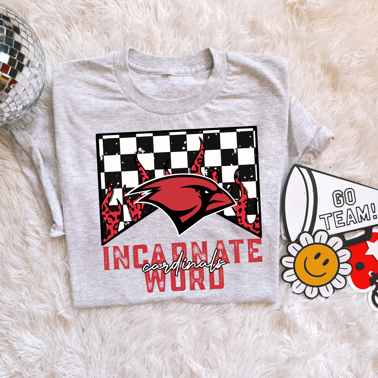 Checkered flame Incarnate Word Cardinals
