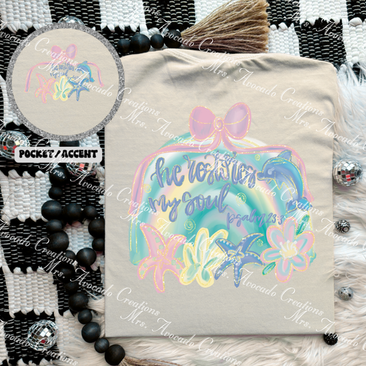 He restores my soul (front/back)