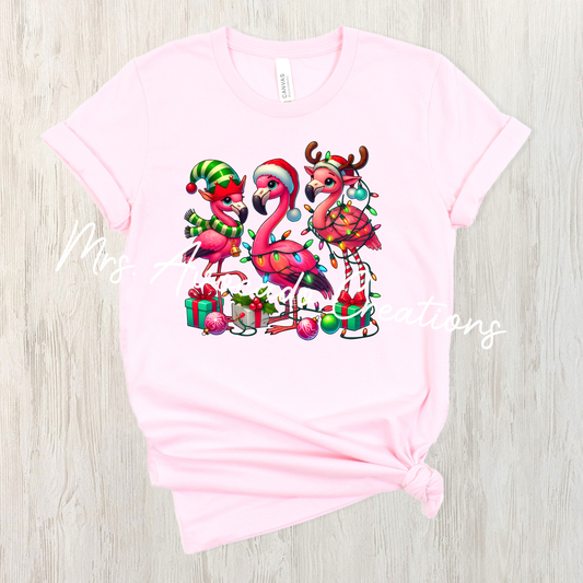 Christmas Flamingos