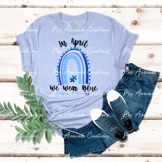 In April we wear blue rainbow