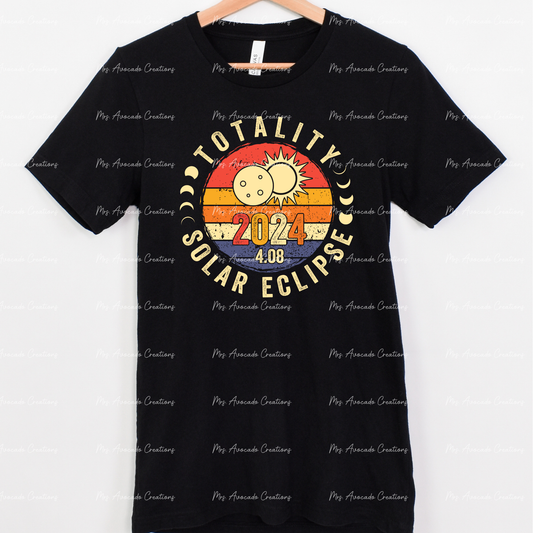 Solar Eclipse 2024 Totality striped circle