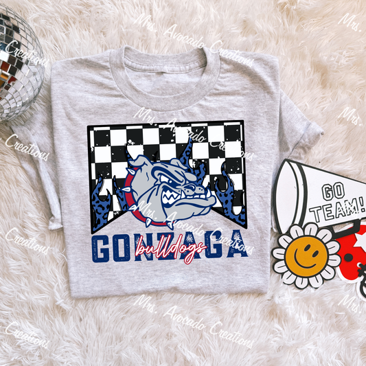 Checkered Flame Gonzaga Bulldogs