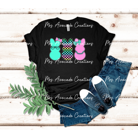 Bunny Trio Pink/Teal