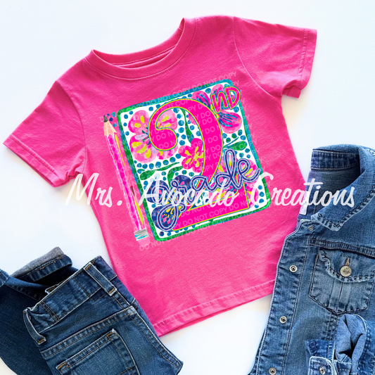 Bright Floral Second Grade