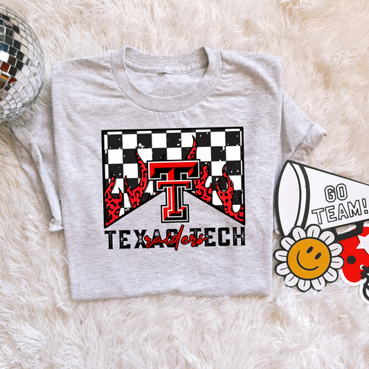 Checkered flame Texas Tech