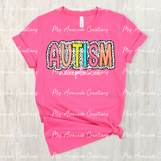 Autism acceptance bright dots