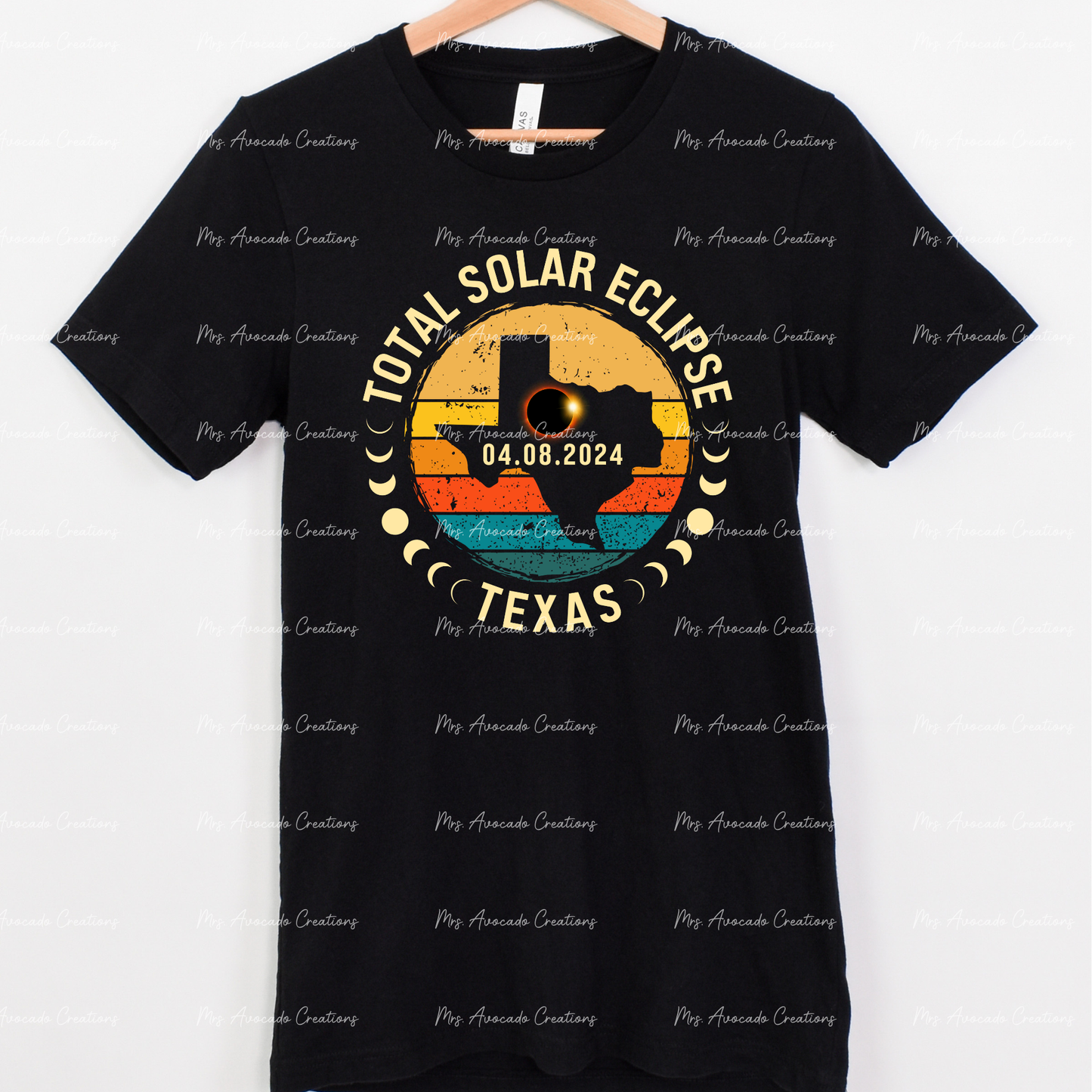 Solar Eclipse 2024 Totality striped circle 2