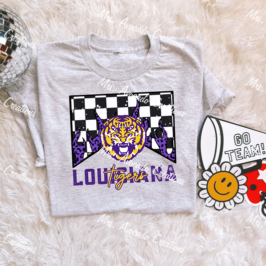 Checkered Flame Louisiana Tigers