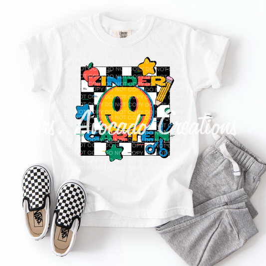 Checkered Smiley Kindergarten