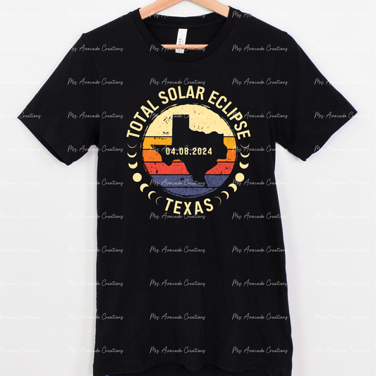 Solar Eclipse 2024 Totality striped circle 3