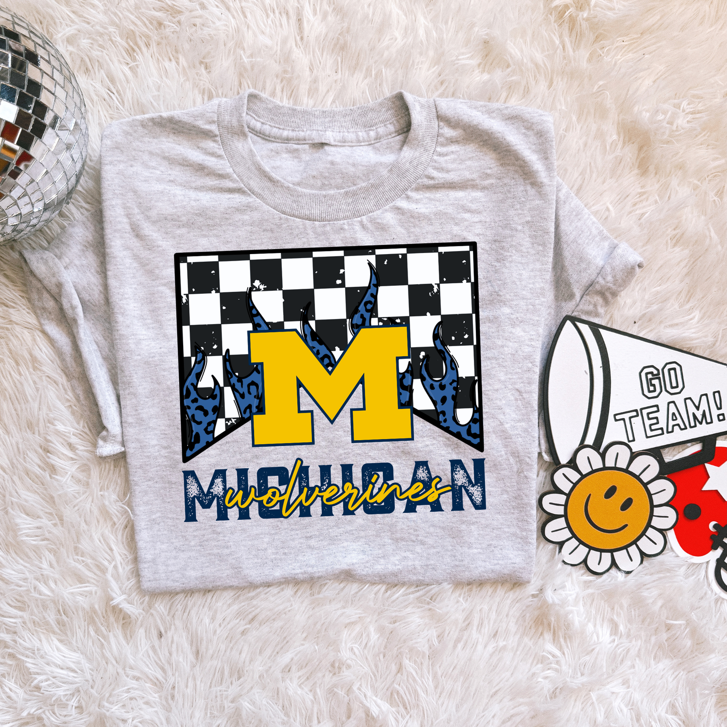 Checkered flame Michigan Wolverines