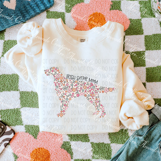 Floral Irish Setter