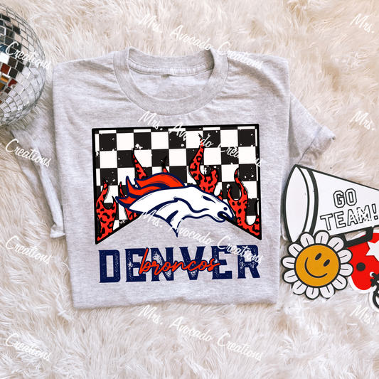 Checkered Flame Broncos