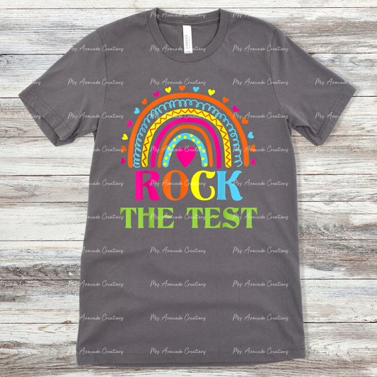 Rock the test colorful rainbow