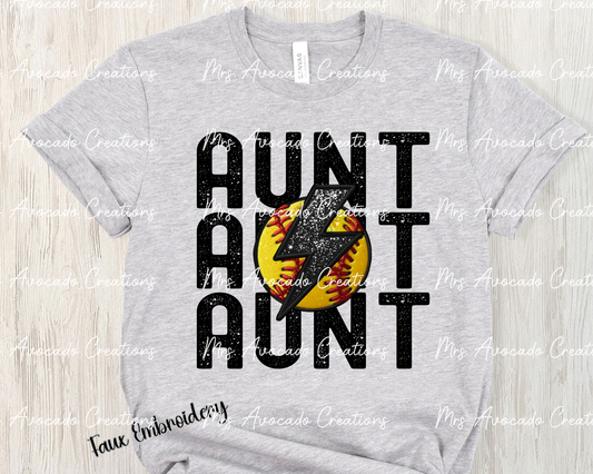 Softball Aunt Stacked