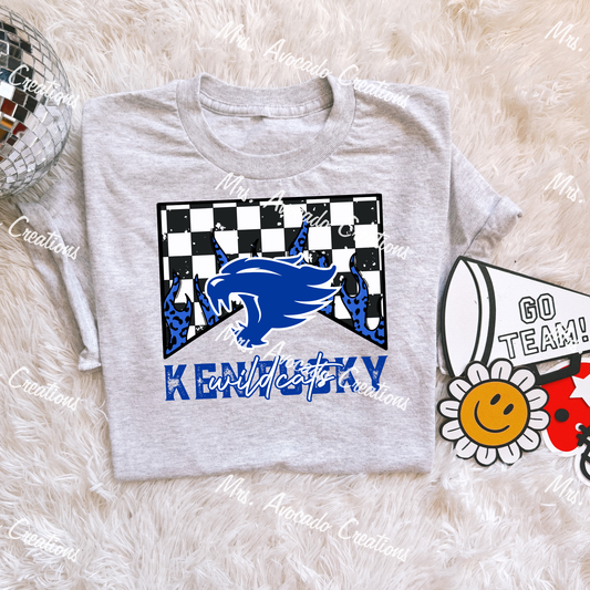 Checkered Flame Kentucky Wildcats