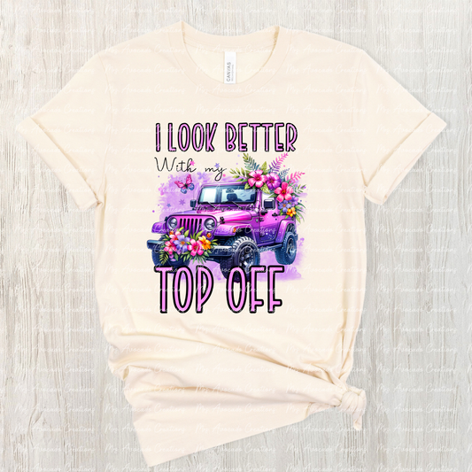 I look better with my top off (light purple)