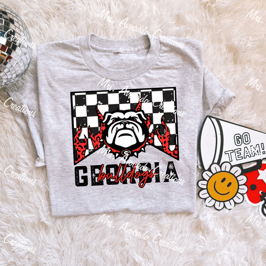 Checkered Flame Georgia Bulldogs