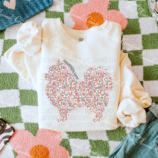Floral Pomeranian