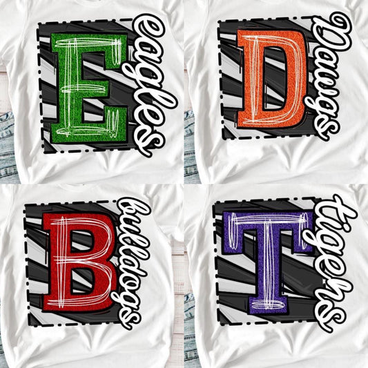 Faux chenille letter (custom)