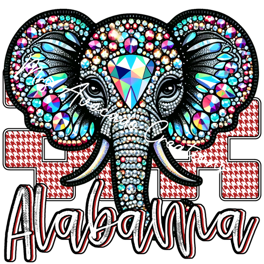 Faux rhinestone Alabama