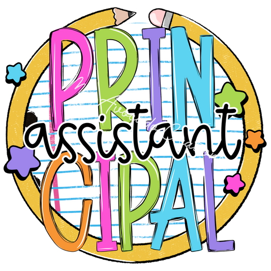 Colorful pencil circle Assistant Principal