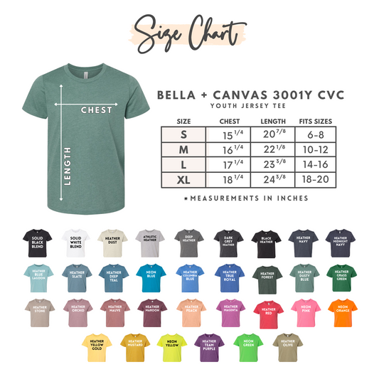 Kids Shirt Color Options