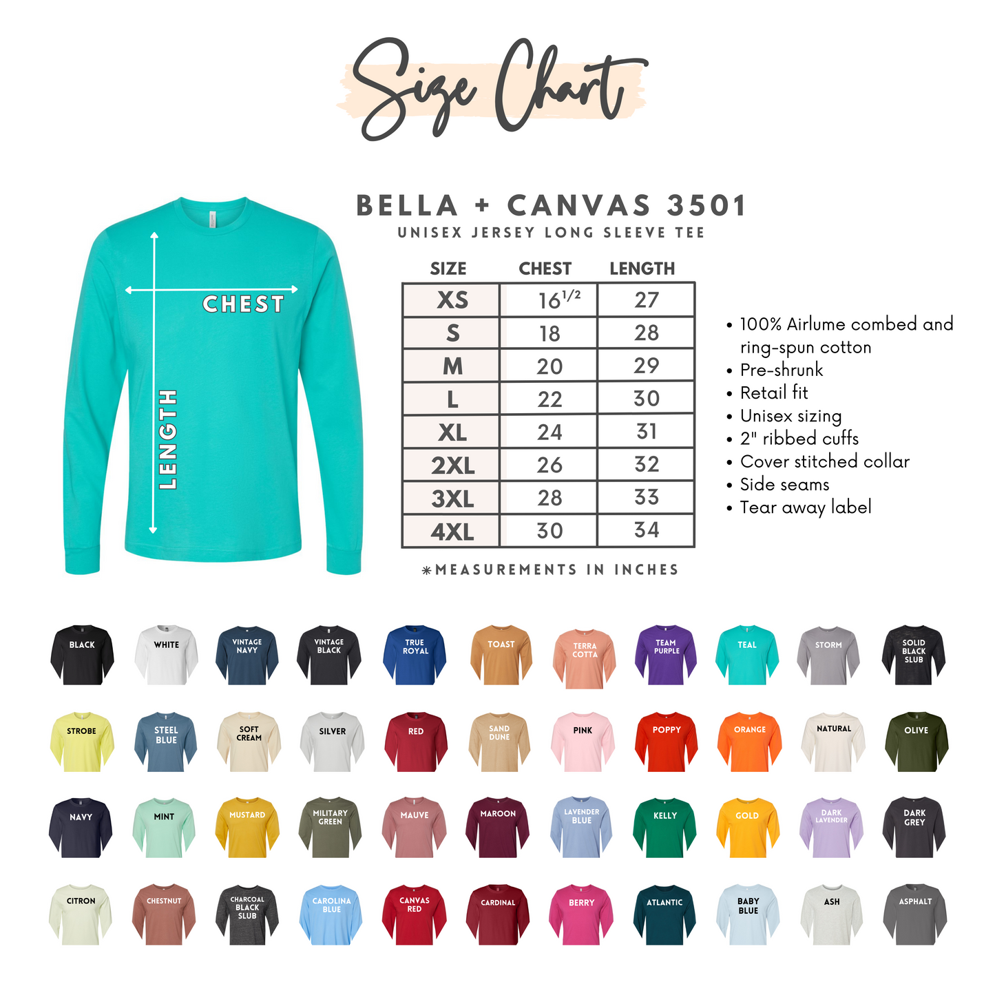 Adult Shirt Color Options