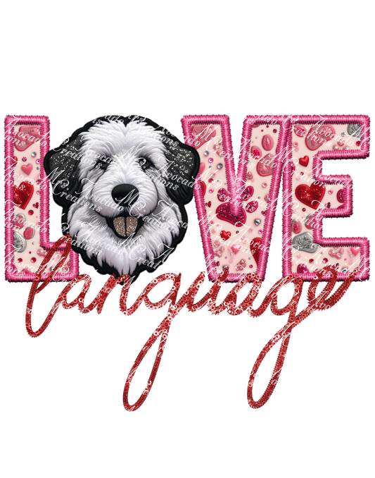 Love Language Bernese Mountain (white)