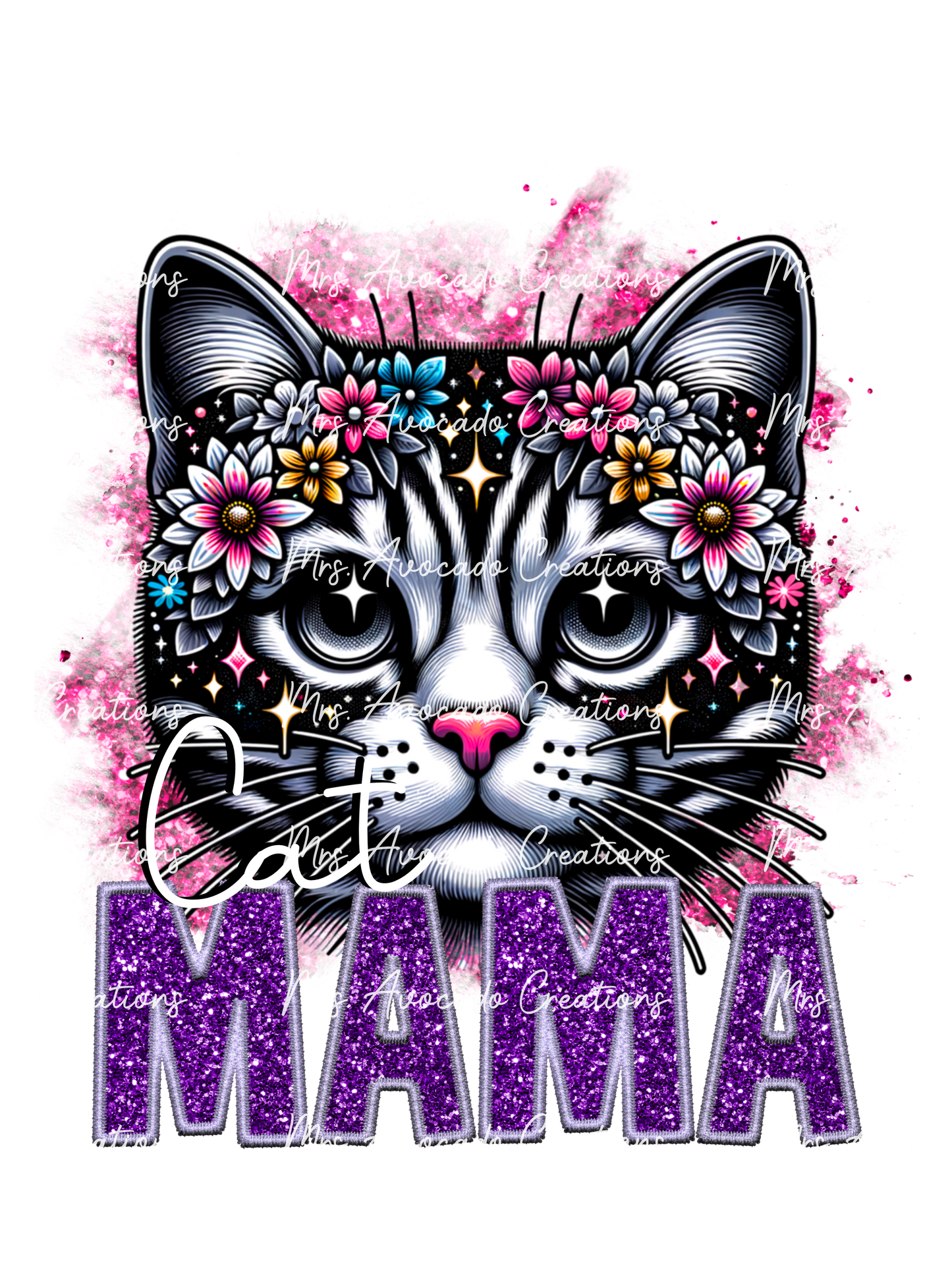 Black and white cat Mama