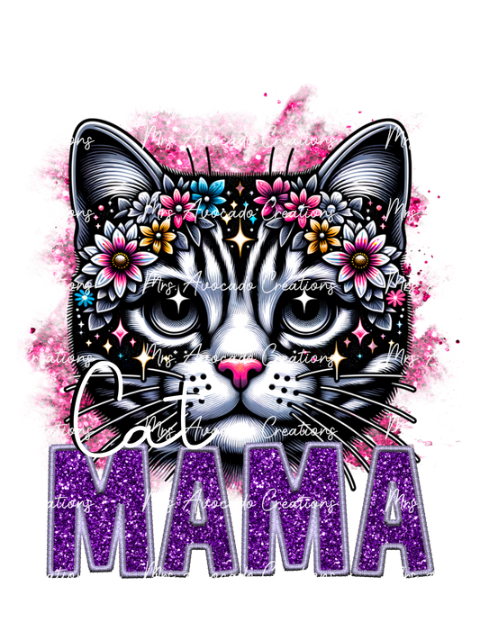Black and white cat Mama