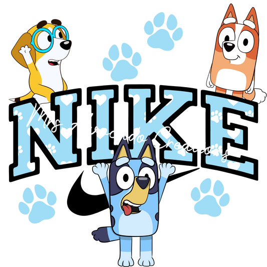 Swoosh  blue dog