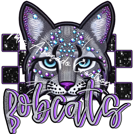 Faux rhinestone Bobcats