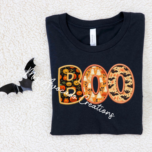Boo faux embroidery