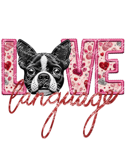 Love Language Boston Terrier