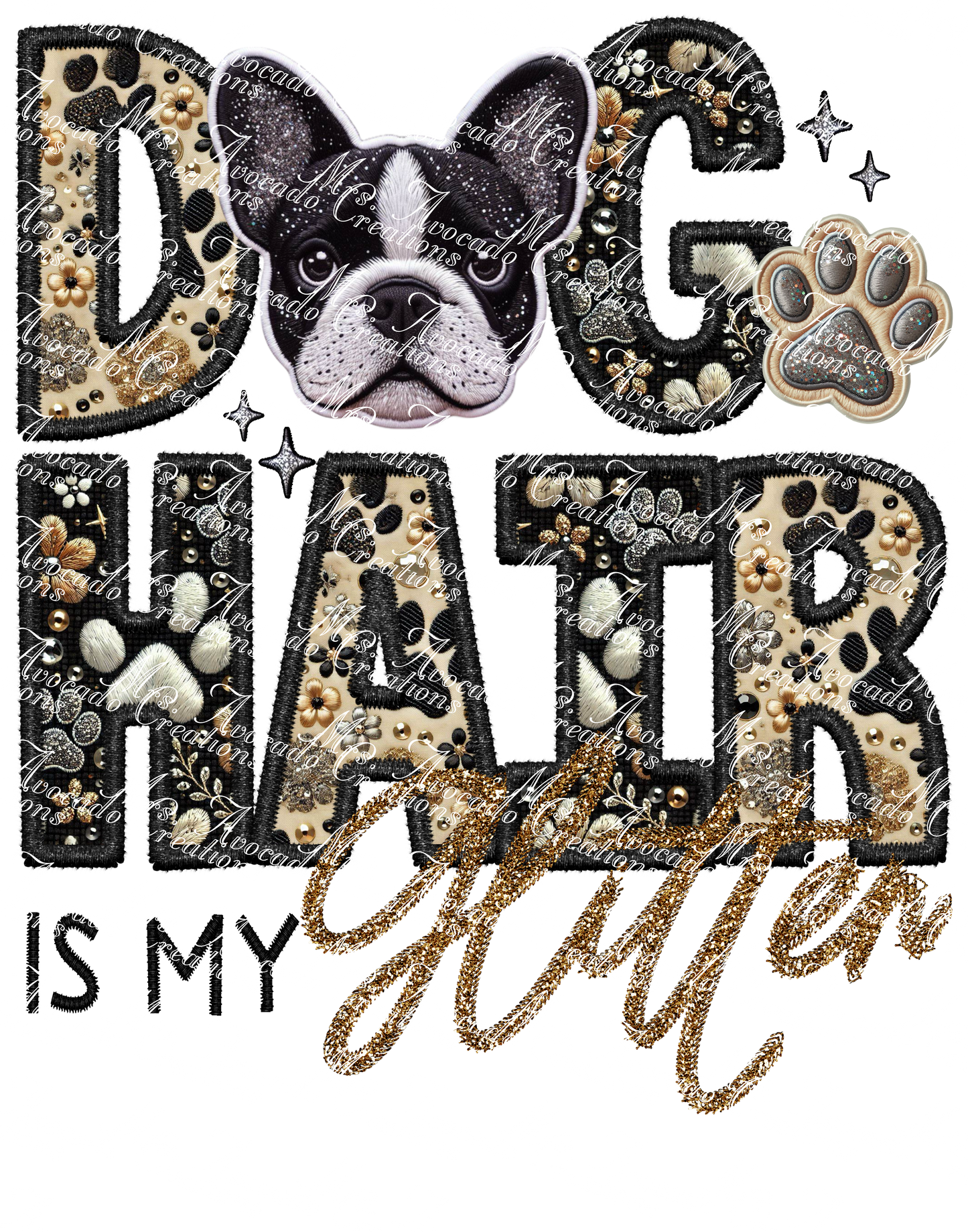 Dog Hair is My Glitter Boston Terrier