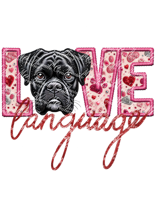 Love Language Boxer (black)
