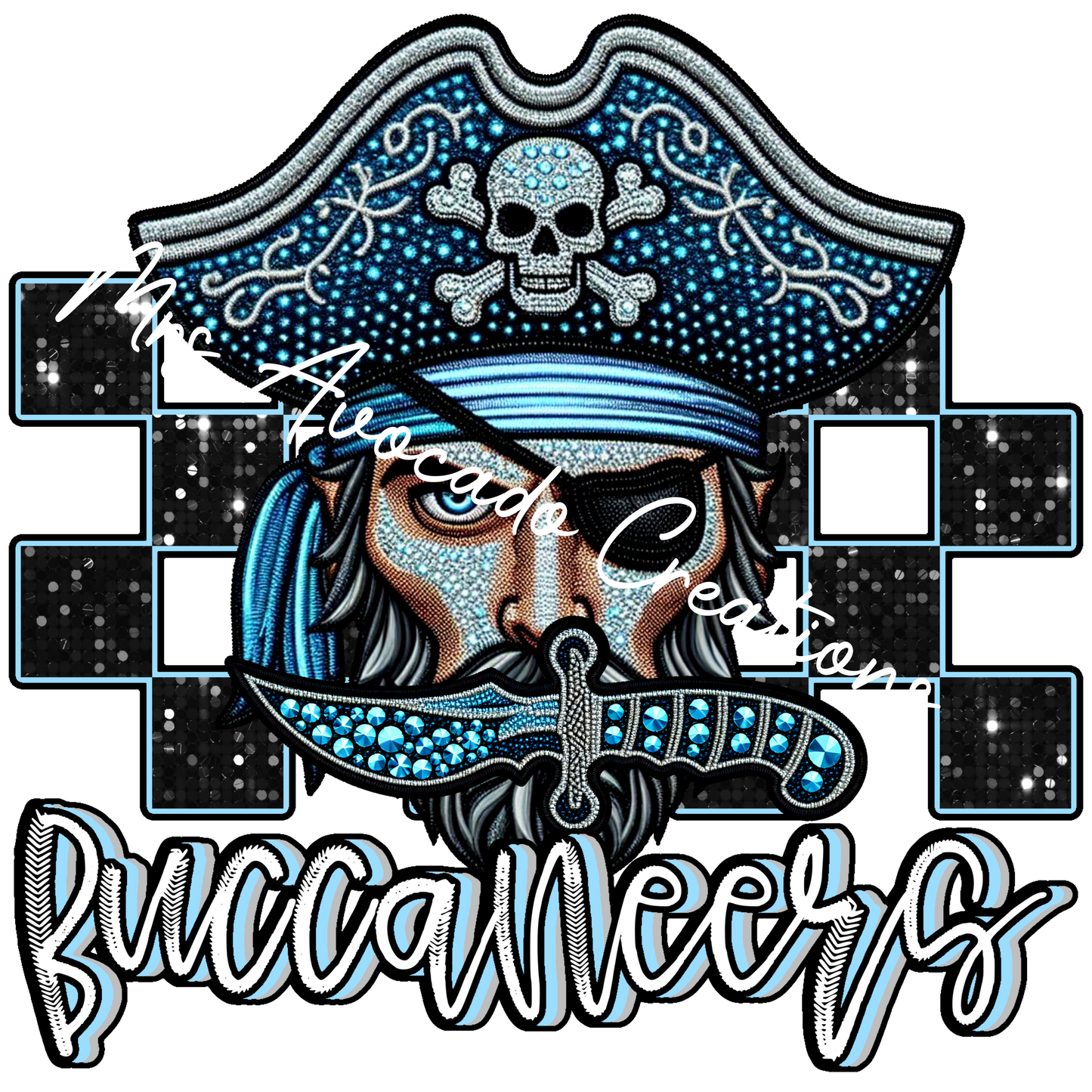 Faux rhinestone Buccaneers