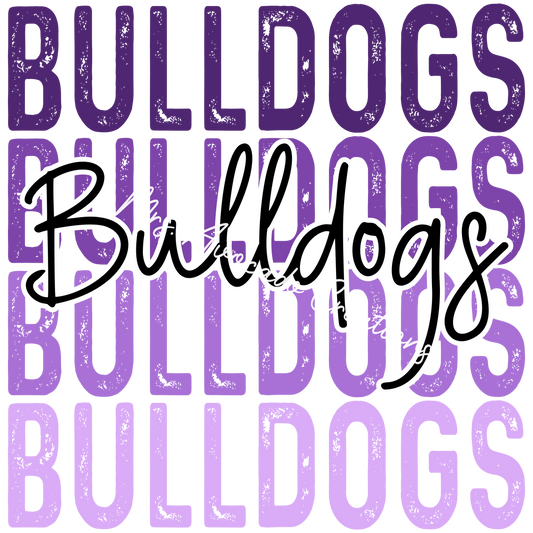 Bulldogs ombre stacked