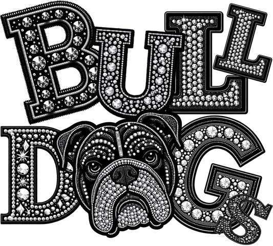 Faux Rhinestone Bulldog