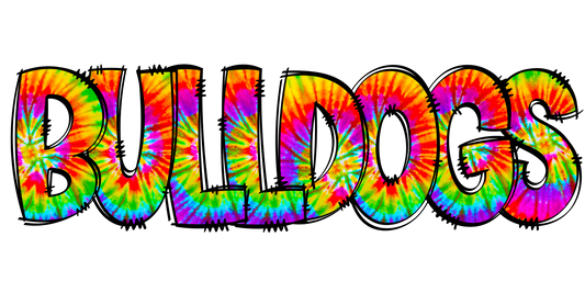 Bulldogs tie dye