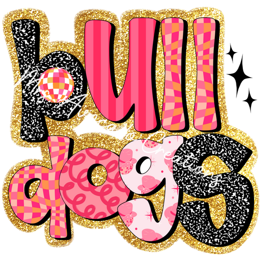 pink and gold Bulldogs