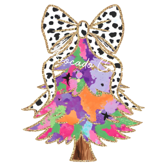 Coquette Christmas tree bright