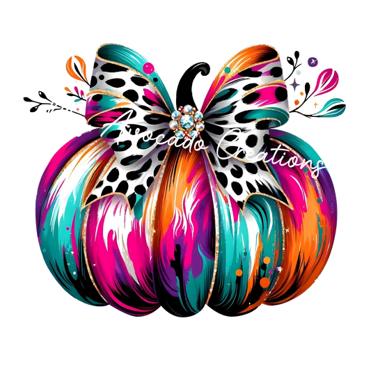 Coquette bright brushstroke pumpkin