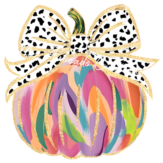 Coquette  muted brushstrokes pumpkin