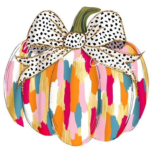 Coquette bright brushstroke pumpkin