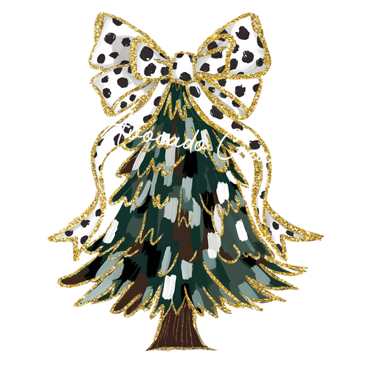 Coquette shades of green Christmas tree