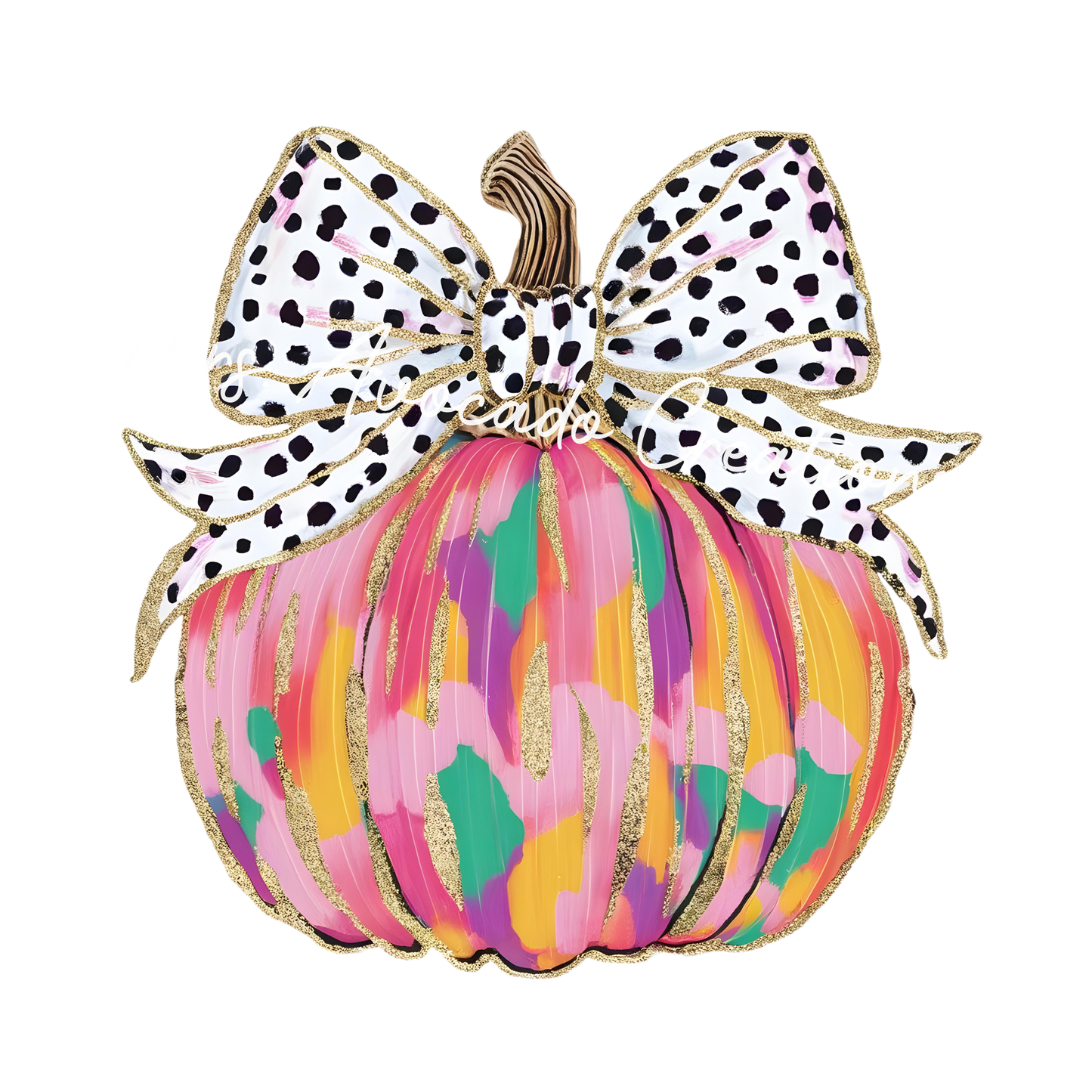 Coquette muted colorful pumpkin