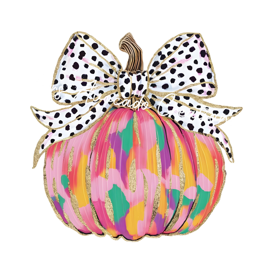 Coquette muted colorful pumpkin